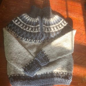 Mens hand knit Icelandic sweater